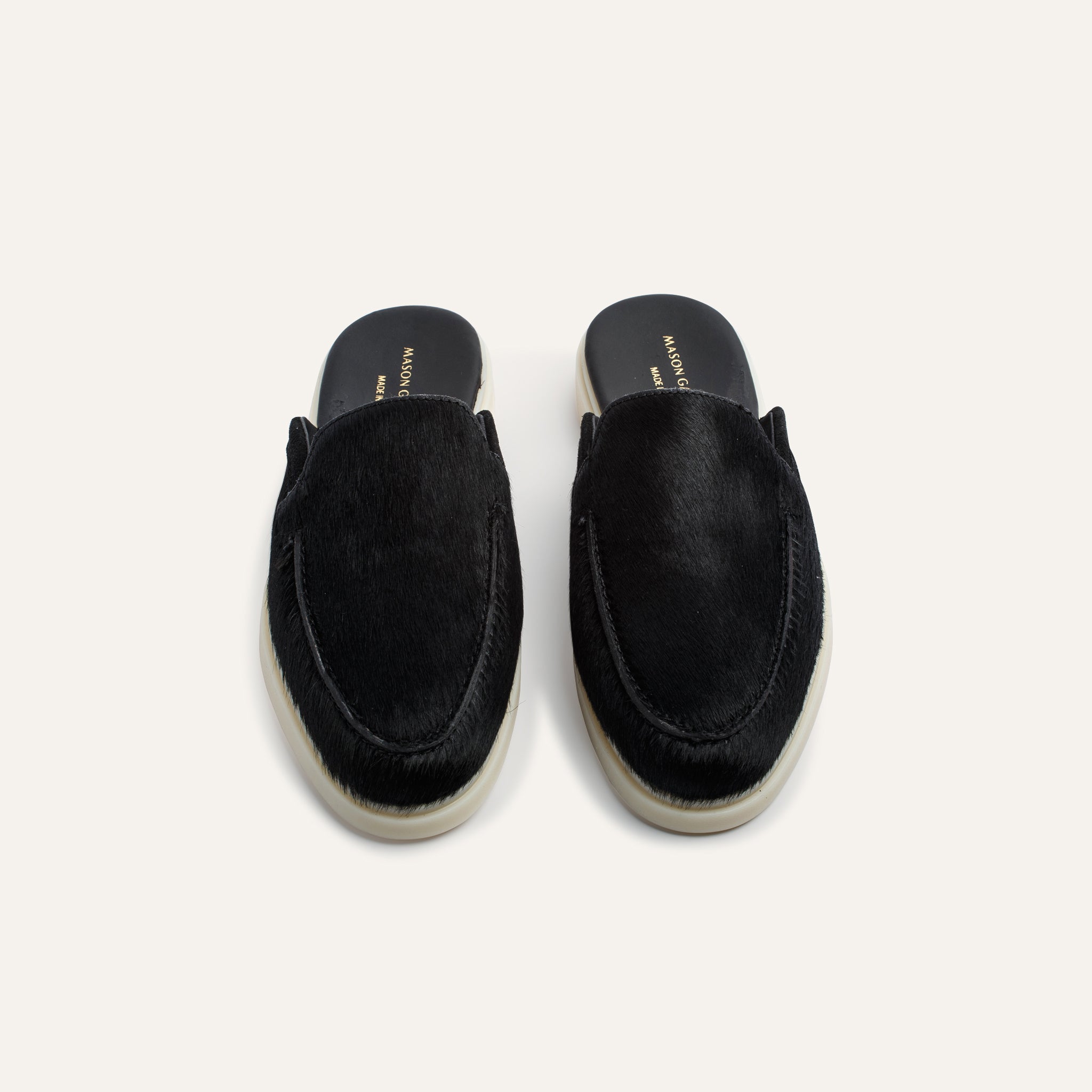 Amalfi Mule Pony Black - Mason Garments