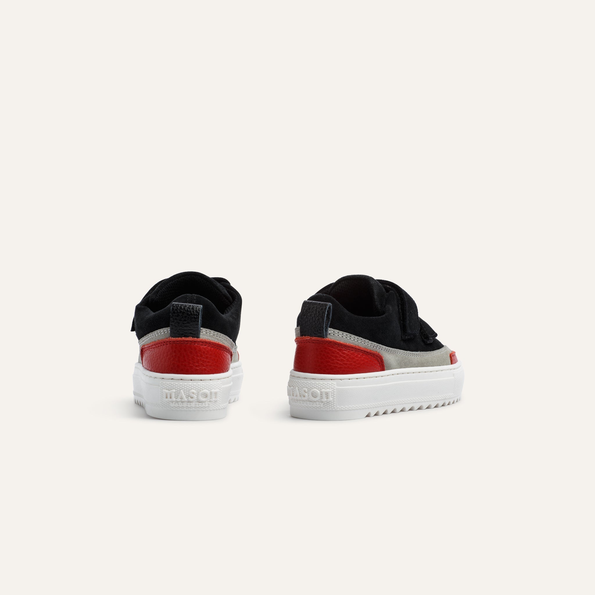 Kids Firenze Velcro Black Red - Mason Garments