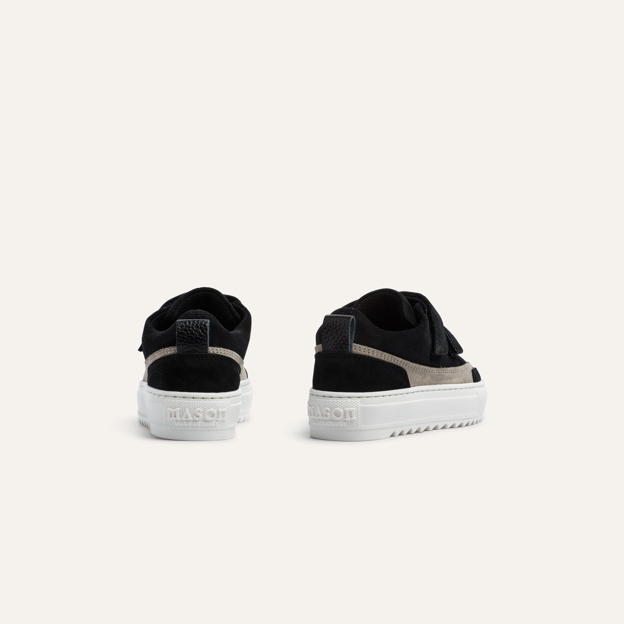 Kids Firenze Velcro Black Taupe - Mason Garments