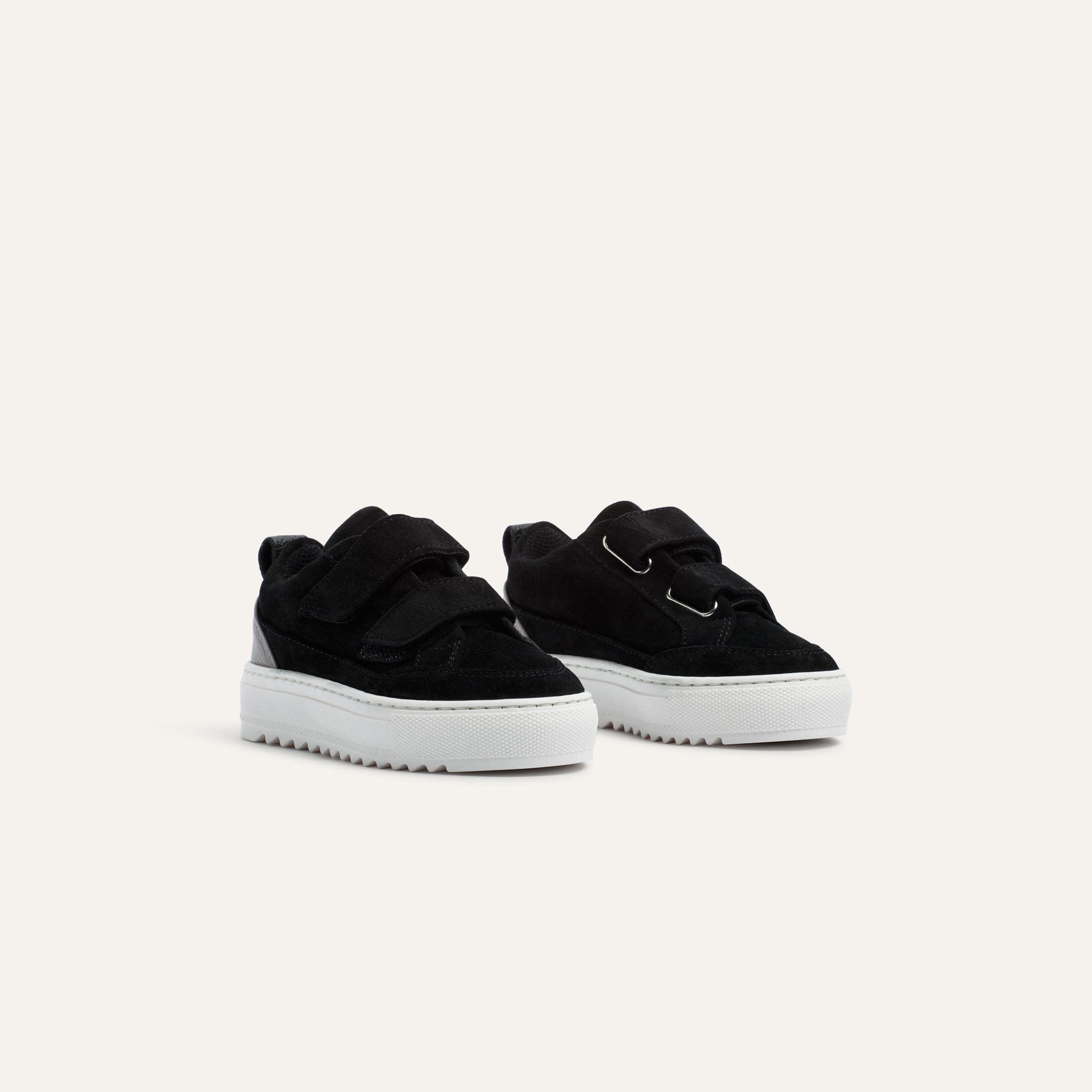 Kids Tia Velcro Black Grey - Mason Garments